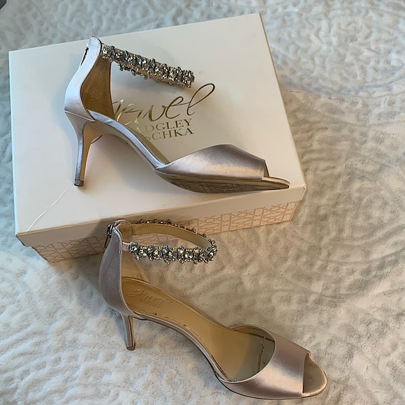 Badgley Mischka Jewel Rose Gold Genevieve Size 8.5 - Picture 2 of 12